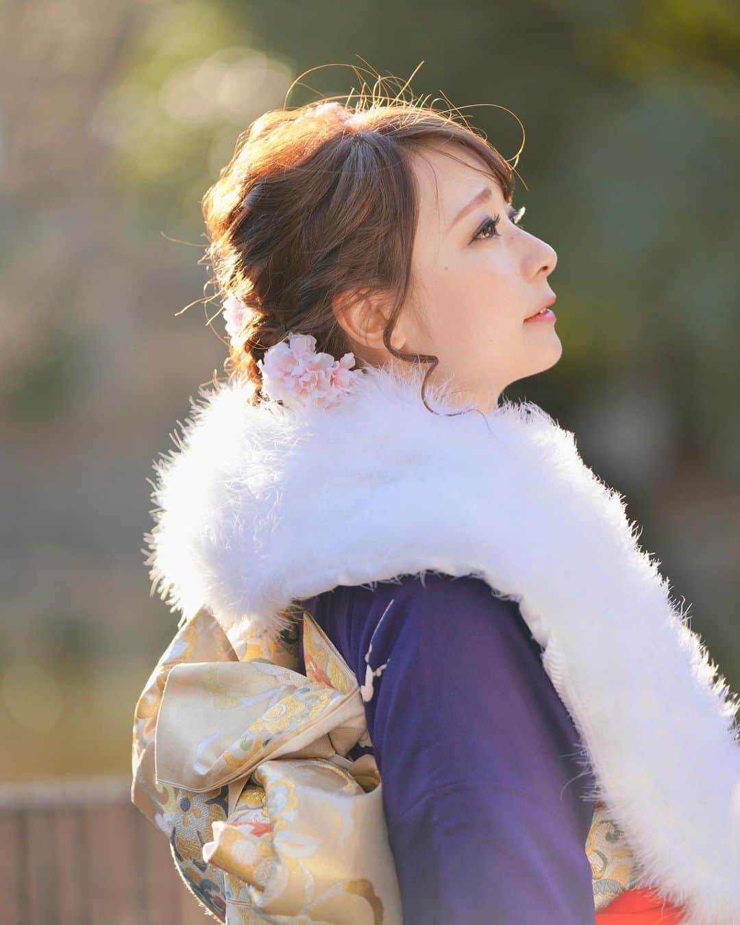 安藤麻貴のインスタグラム：「お着物👘💗  #着物 #kimono #japan #japanesegirl」