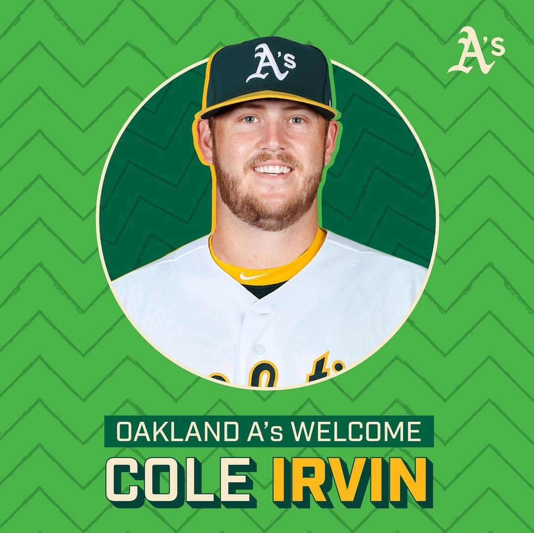 オークランド・アスレチックスさんのインスタグラム写真 - (オークランド・アスレチックスInstagram)「We’ve acquired LHP Cole Irvin from the Philadelphia Phillies in exchange for cash considerations. Welcome home, Cole! #RootedInOakland」1月31日 4時52分 - athletics