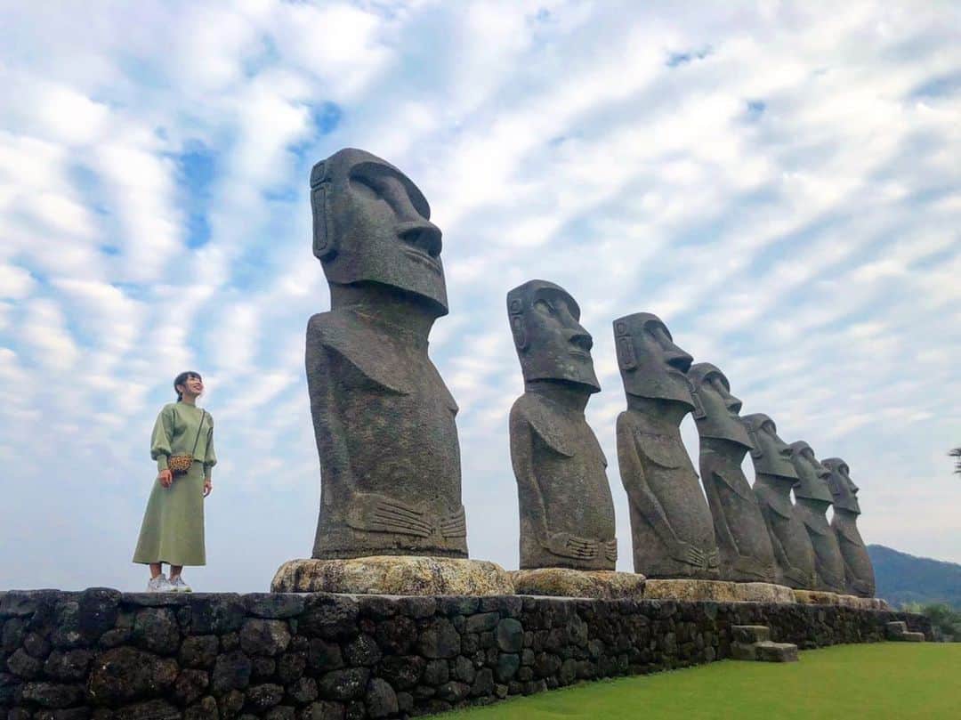 北山まいかのインスタグラム：「宮崎県  #宮崎県　#モアイ　#モアイかわいい」