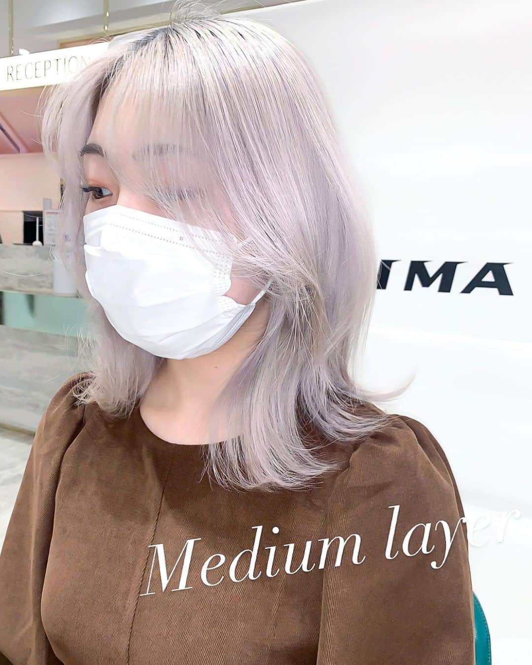 原涼香のインスタグラム：「𝙈𝙚𝙙𝙞𝙪𝙢 𝙡𝙖𝙮𝙚𝙧 🤍 網紅ちゃん🇨🇳みたいな上品レイヤーカット  前回のホワイトピンクの色落ちがロゼちゃんすぎた🥺 ㅤㅤㅤㅤㅤㅤㅤㅤㅤㅤㅤㅤㅤ」