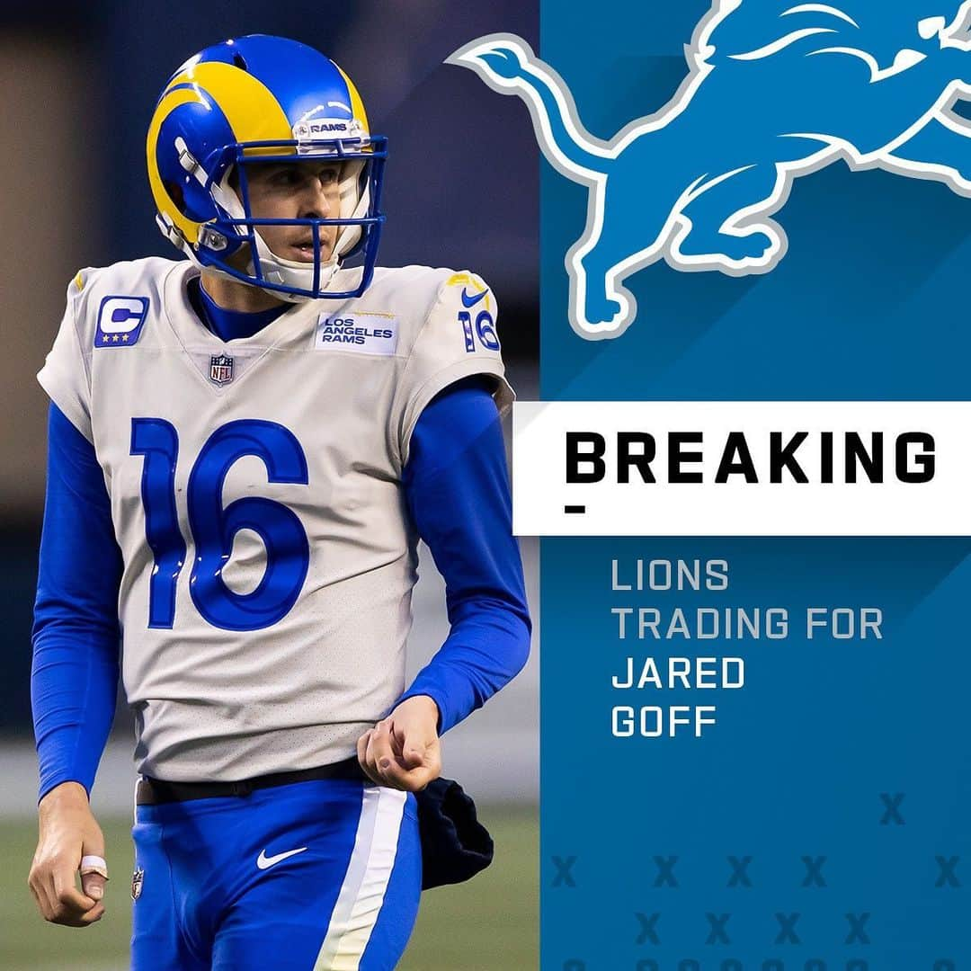 NFLさんのインスタグラム写真 - (NFLInstagram)「BREAKING: Lions trading Matthew Stafford to the Rams for Jared Goff, two first round picks, and a third round pick. (via @rapsheet) 📷: AP」1月31日 12時09分 - nfl