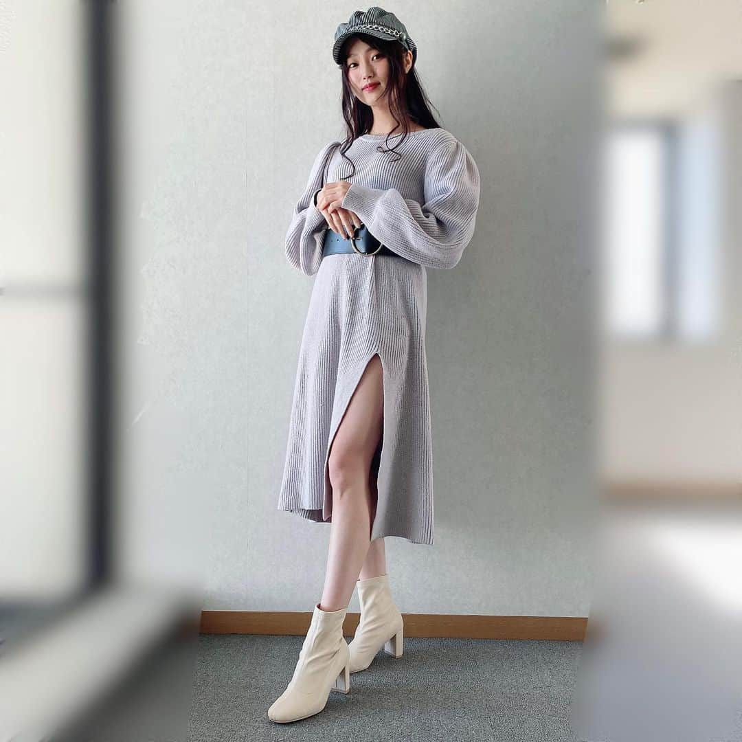 石川花音さんのインスタグラム写真 - (石川花音Instagram)「今日は足が出るお洋服でした🦵👢  ワンピース___#niceclaup  ベルト___#gu  ブーツ___#grl   #niceclaup_ootd #gu #グレイル購入品 #グレイル #白ブーツ #キャスケット #キャスケットコーデ　#オンラインお話し会」1月31日 13時12分 - kyanonty1219