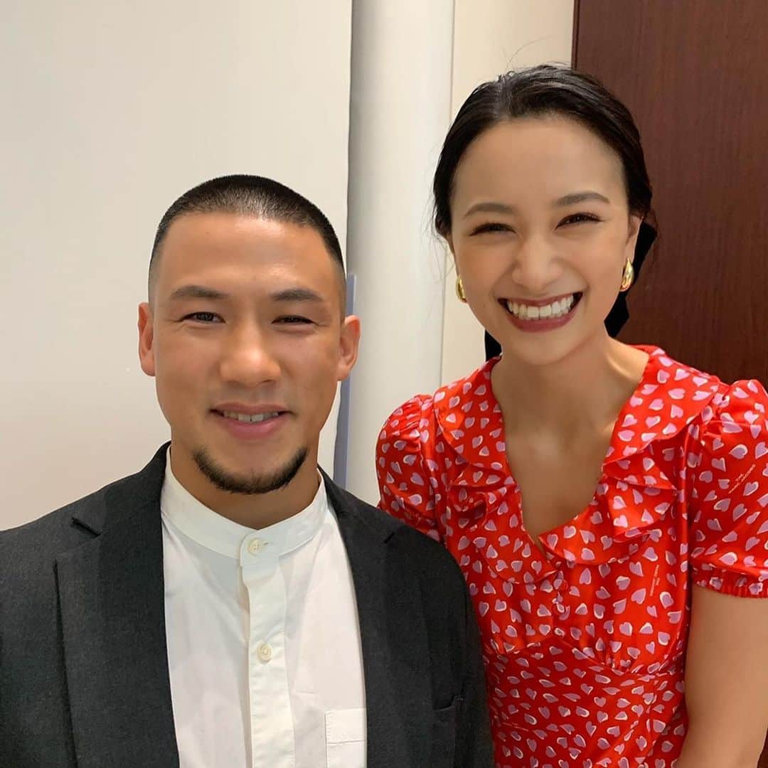 山口りさのインスタグラム：「可愛い夫婦♡  @hirotakaurabe  @takahashiyu.official   可愛い夫婦とお仕事✌️」