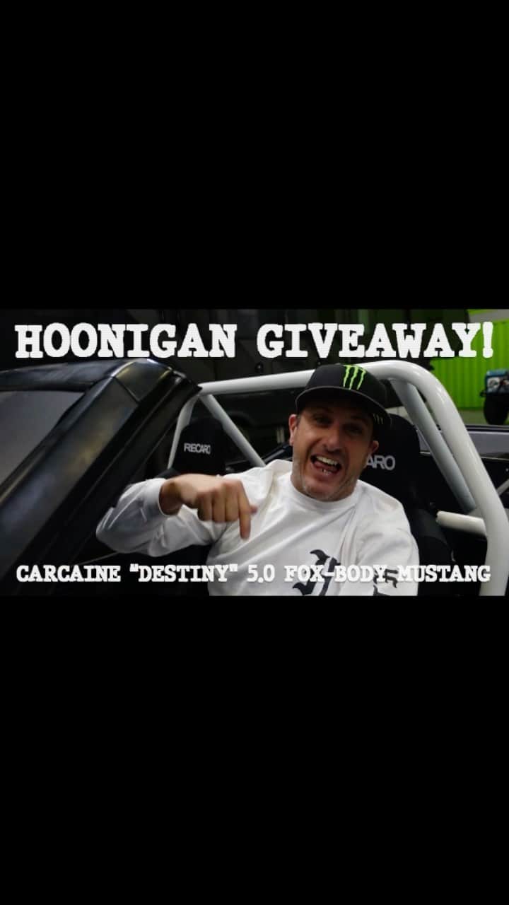 ケン・ブロックのインスタグラム：「Today is the last day to enter for your chance to win the Carcaine “Destiny” Ford Mustang 5.0 from Hoonigan! For today only, you get 3x the entries with every dollar you spend at Hoonigan.com and CarcaineSupply.com.  #CarcaineDestinyStang」