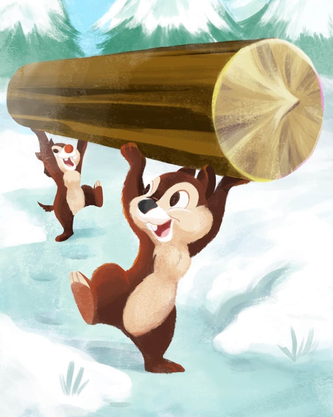 Disneyさんのインスタグラム写真 - (DisneyInstagram)「Chip and Dale are nuts about winter time!」2月1日 2時00分 - disney