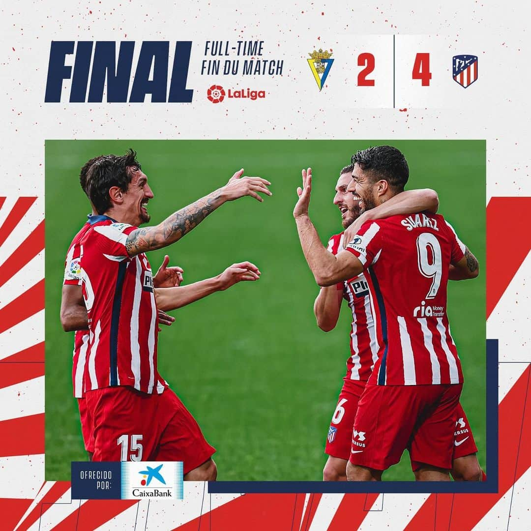 アトレティコ・マドリードさんのインスタグラム写真 - (アトレティコ・マドリードInstagram)「YEEEEEEEEESSSSSSSSSS ➕3️⃣❗❕  🔴⚪ #AúpaAtleti ⚽ #CádizAtleti」2月1日 2時18分 - atleticodemadrid