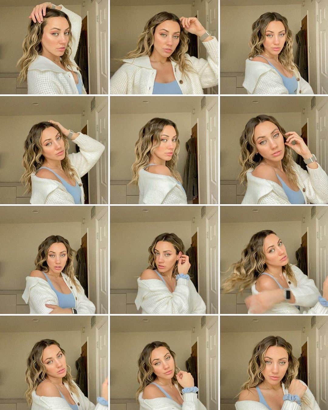 Camden Scottのインスタグラム：「New video is up on everything I’m doing this year in attempts to grow and strengthen my hair! Also a little tutorial on how I get these easy waves ☺️ (link in bio!)  Has anyone tried rice water? Do I need to add this to my routine?! Please help me get long hair 🙃」