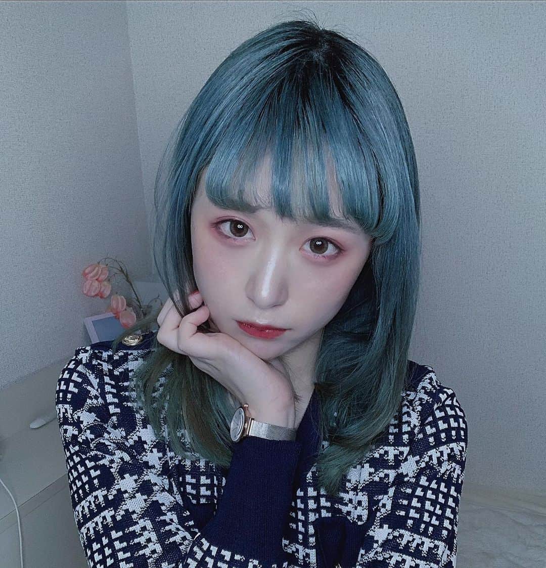 モニ子さんのインスタグラム写真 - (モニ子Instagram)「髪が緑っぽく色落ちしました」1月31日 18時51分 - monico_cos