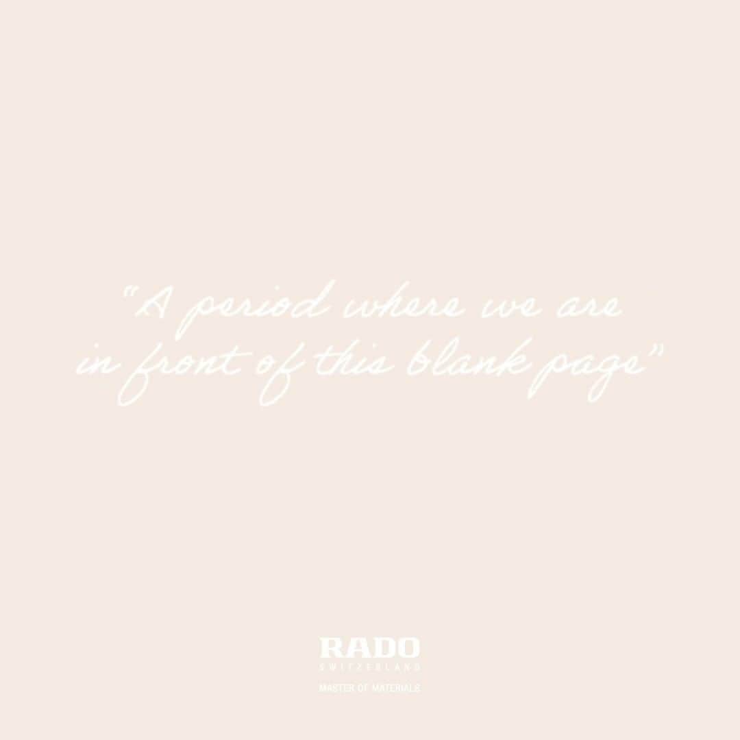 のインスタグラム：「Don’t be afraid of a blank page. Take the opportunity to start again and realign your objectives. @lidewijedelkoort #RadoTrueThinlineStillness #RadoxLiEdelkoort #Feelit」