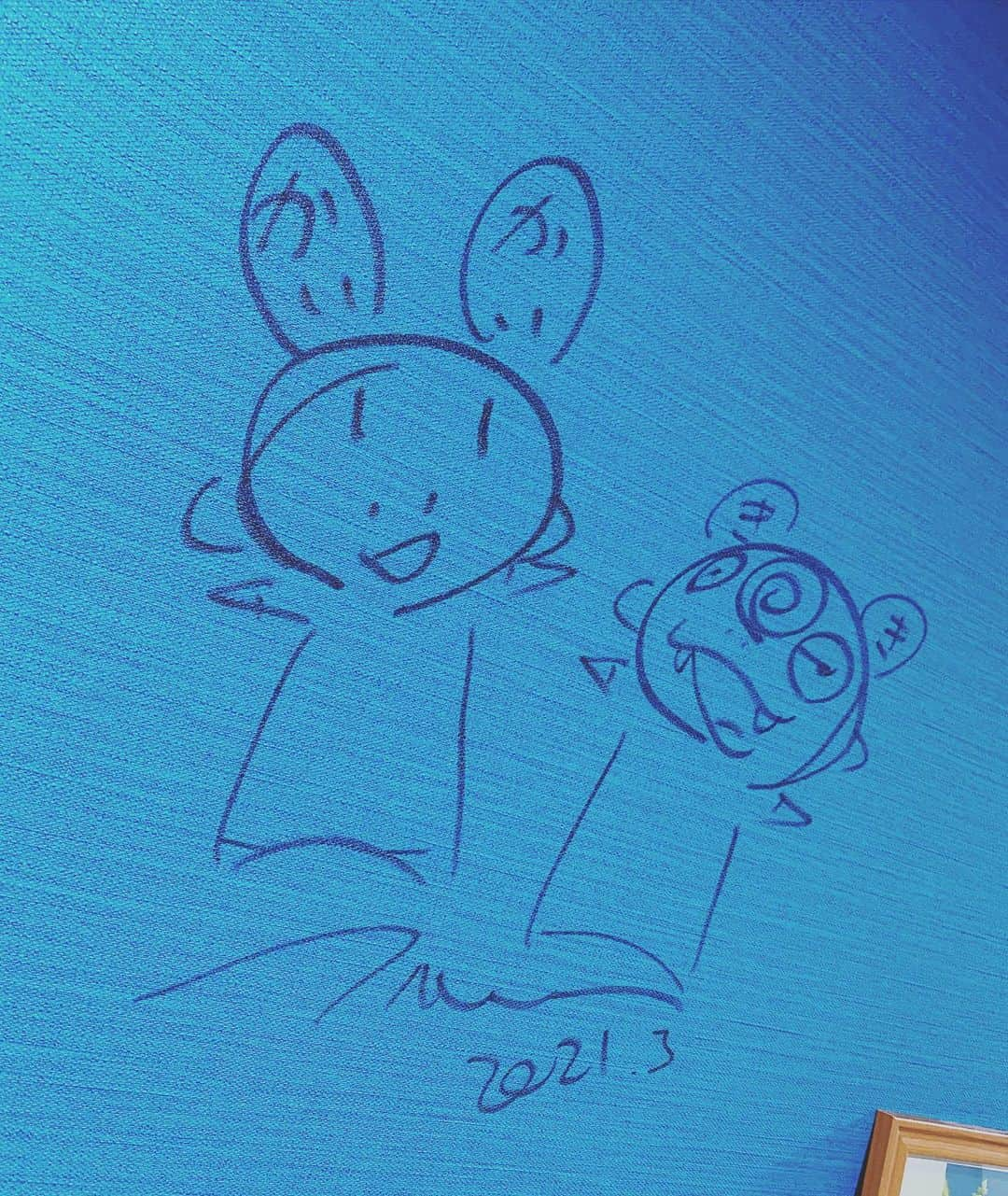 みののインスタグラム：「お願いしたら快く描いてくださいました！ ありがとうございます 😭😭😭😭😭😭😭」