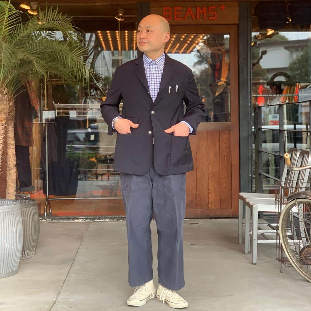 BEAMS+さんのインスタグラム写真 - (BEAMS+Instagram)「. BEAMS PLUS STYLE  ENGINEERED GARMENTS × BEAMS PLUS  #beams #beamsplus #beamsplusharajuku #harajuku #tokyo #navyblazer #midfieldblazer #exclusive #militarypants #militarytrousers #mensfashion #mensstyle #menswear」1月31日 19時46分 - beams_plus_harajuku