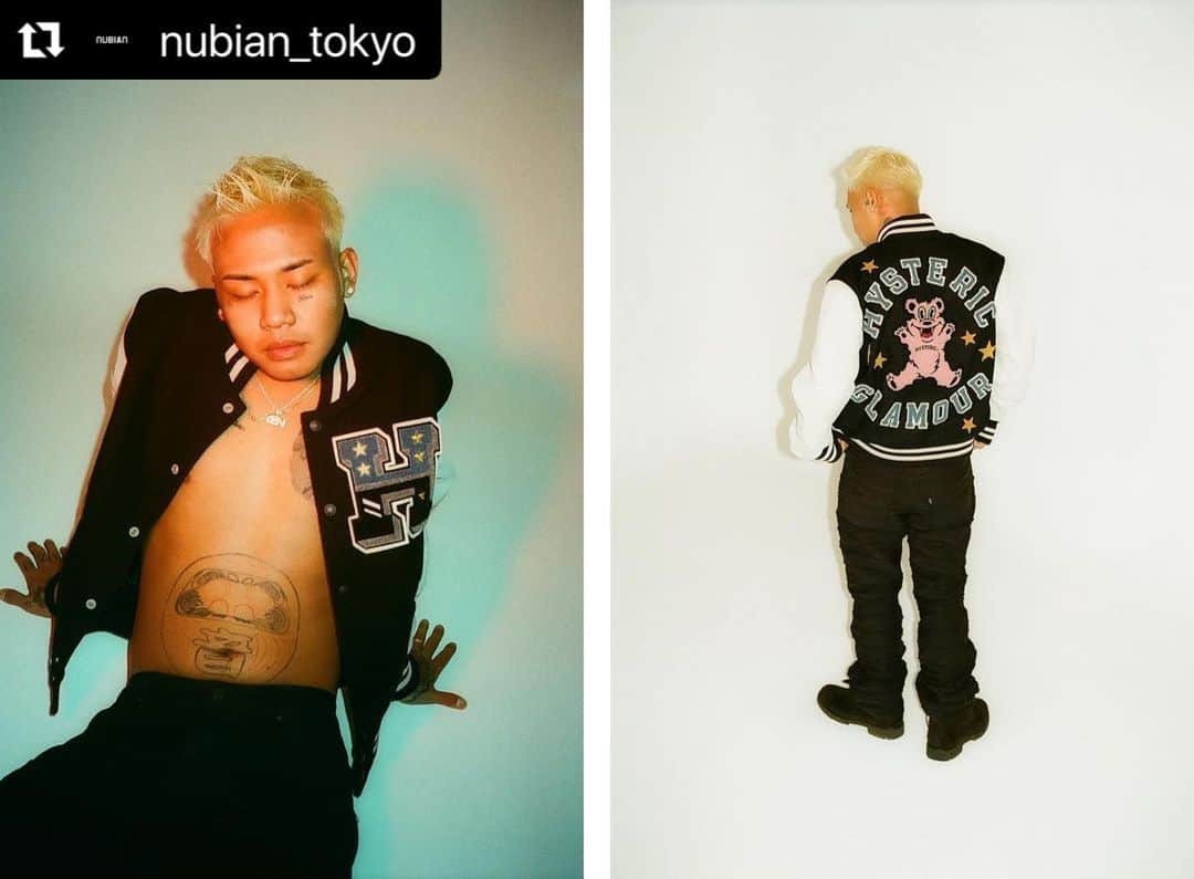 Hysteric Glamourのインスタグラム：「#Repost @nubian_tokyo with @make_repost ・・・ 2/6(Sat)〜2/7(Sun) 11:00〜 【Hysteric Glamour x EMPTY R _ _ M】  -POP UP STORE- in NUBIAN HARAJUKU.  #hystericglamour #emptyroom #nubiantokyo」