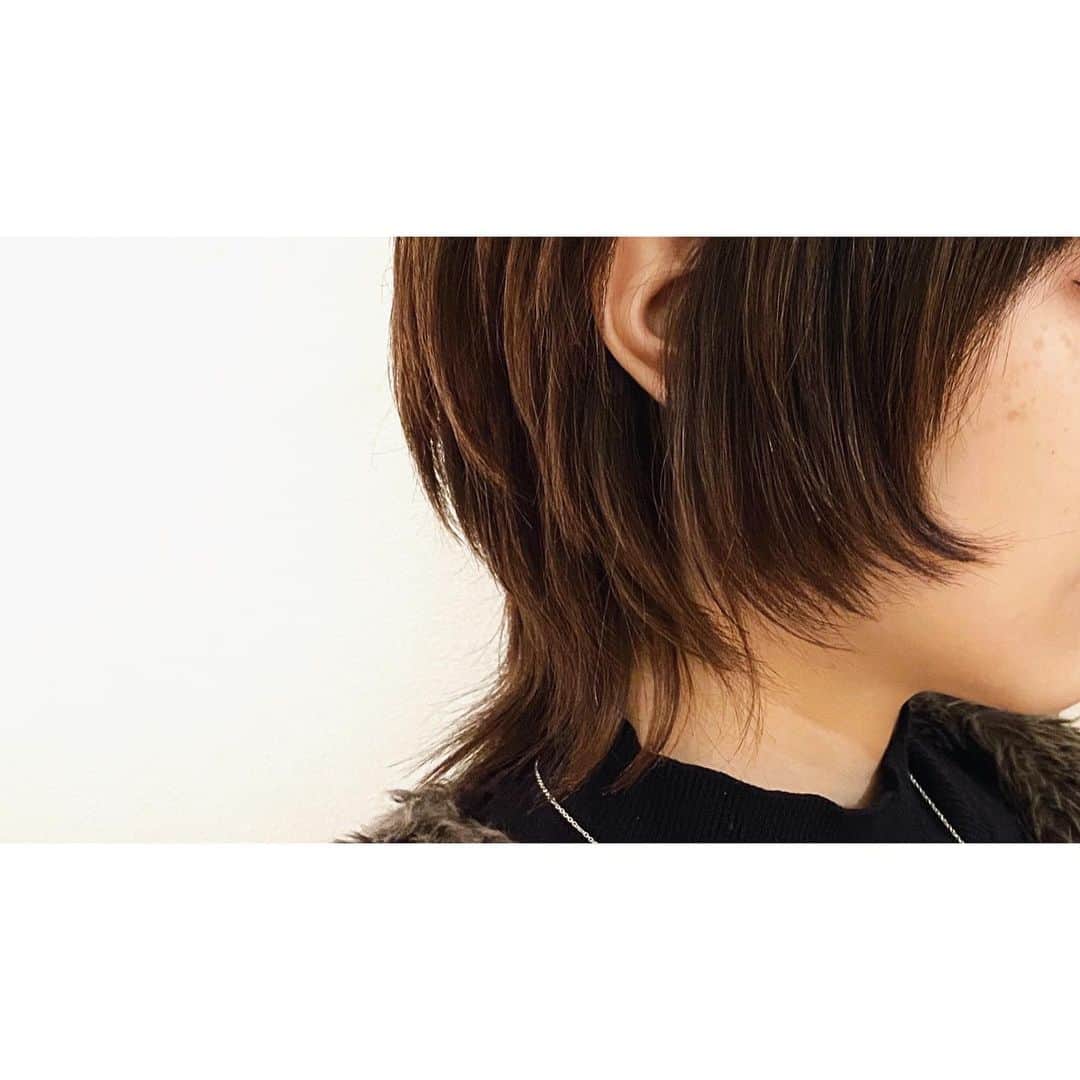 veticaのインスタグラム：「▼ vetica guest hair▼ 乾かすだけでスタイリングOKなゆったりしたマッシュウルフ⛄️  hair 福江　@akkooodasu   #vetica #tokyo #harajuku #ladies #beauty #hair #cut #color」