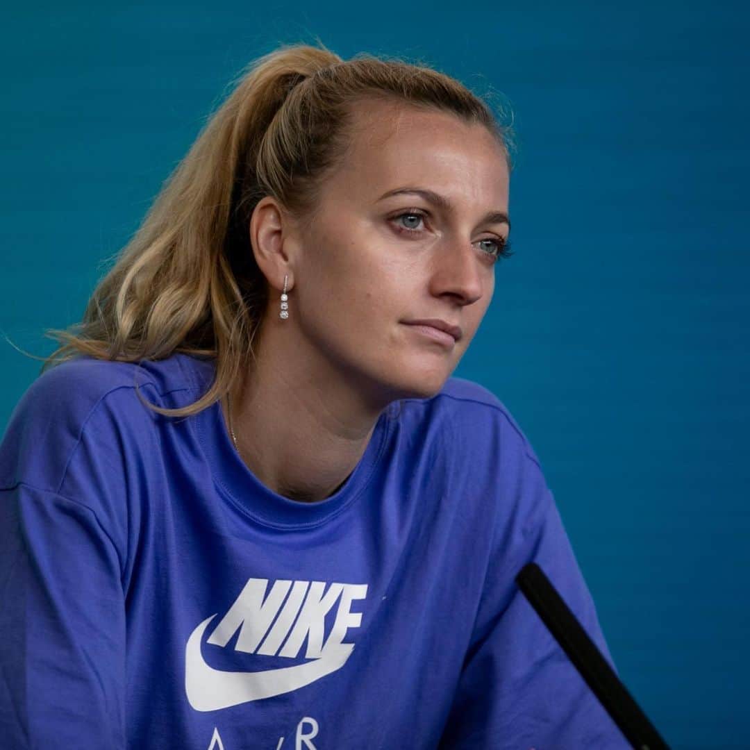 PetraKvitovaさんのインスタグラム写真 - (PetraKvitovaInstagram)「Virtual press conference vibes. I missed you guys 😀🎤 #ausopen」1月31日 20時55分 - petra.kvitova