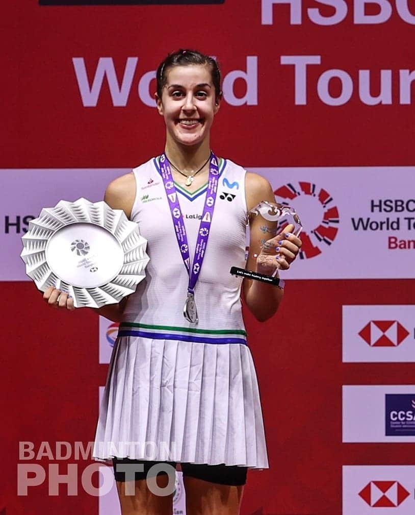 キャロリーナ・マリンのインスタグラム：「Runner up this time 🥈 Congrats to @tai_tzuying!  Happy with my performance these 3 weeks here in Thailand 💪🐺 Thanks to everyone for your amazing support ❤️  Subcampeona 🥈 Felicidades a @tai_tzuying! Contenta con estas semanas en Tailandia 💪🐺 Gracias por vuestro apoyo ❤️  #PuedoPorquePiensoQuePuedo #BWFWorldTourFinals #CourtsAreCalling」
