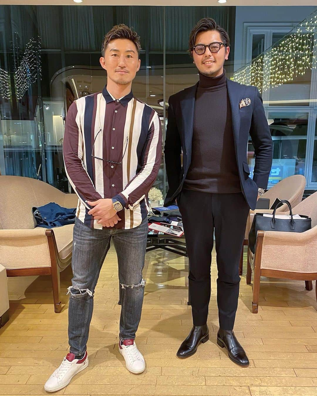 山崎秀晃さんのインスタグラム写真 - (山崎秀晃Instagram)「次戦に向けてのスーツオーダー🕴 ギラギラとシンプルbestと2着。 @taira_amano ありがとう🤝 #ordersuits @belluomo_official」1月31日 21時21分 - hideaki1987