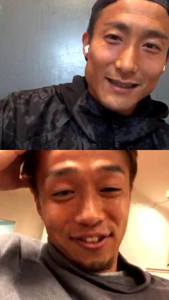 都倉賢のインスタグラム：「沖縄キャンプが無事に終わった報告をしていたら清武降臨^_^」