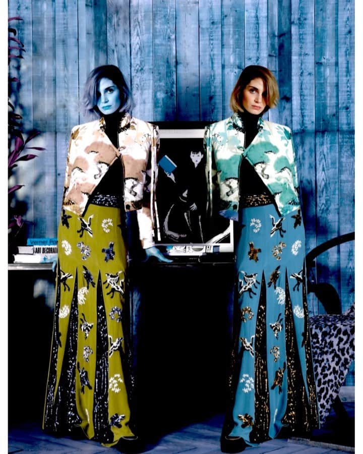 のインスタグラム：「mimi Liberté PF21  presented physically at our Michel Klein Paris showroom and digitally through Joor with Zoom appointments available upon request  infos @fct.fashion #mimiliberté #michelklein #online #PF21  #PFW  #farwest #northpole #travellingthroughtheworld  #shearling #suede #silk #cotton #cashmere #prints #embroidery #colors #mimi Liberté #michelklein  Photographed by @micheleblochstuckens  Model @romanegreze  Hair @carolinebufalini_hair  Makeup @aline_schmitt_1  Creative director @capucinesafyurtlu」