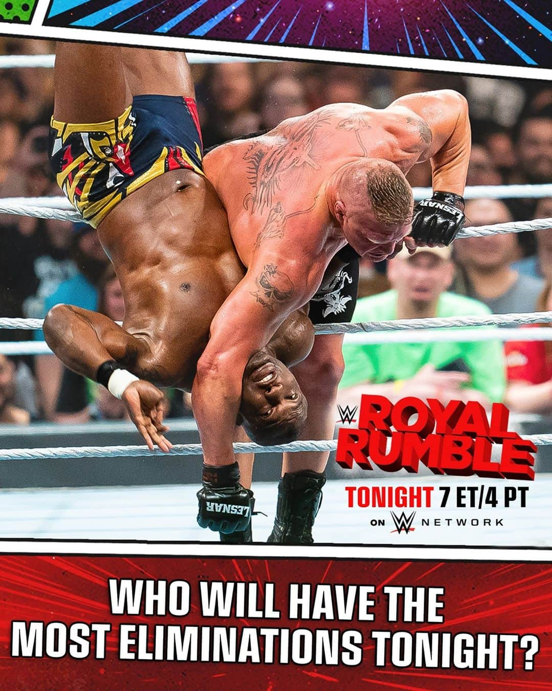 WWEさんのインスタグラム写真 - (WWEInstagram)「#BrockLesnar had the most #RoyalRumble Match eliminations last year. Who'll hold that distinction in the Men's and Women's #RoyalRumble Matches tonight?」1月31日 23時00分 - wwe