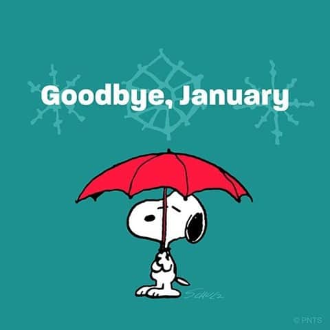 スヌーピーのインスタグラム：「See ya, January!」