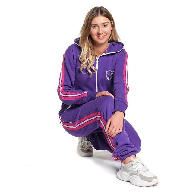 リアム・タンコックのインスタグラム：「New from @swimzi ⭐️Purple Star⭐️ Sizes from kids age 5/6 years up to adults size Large Shop Now www.swimzi.com #Swimzi #Onesie #Purple #Fashion #Sports #FashionBlogger  #Lockdown」