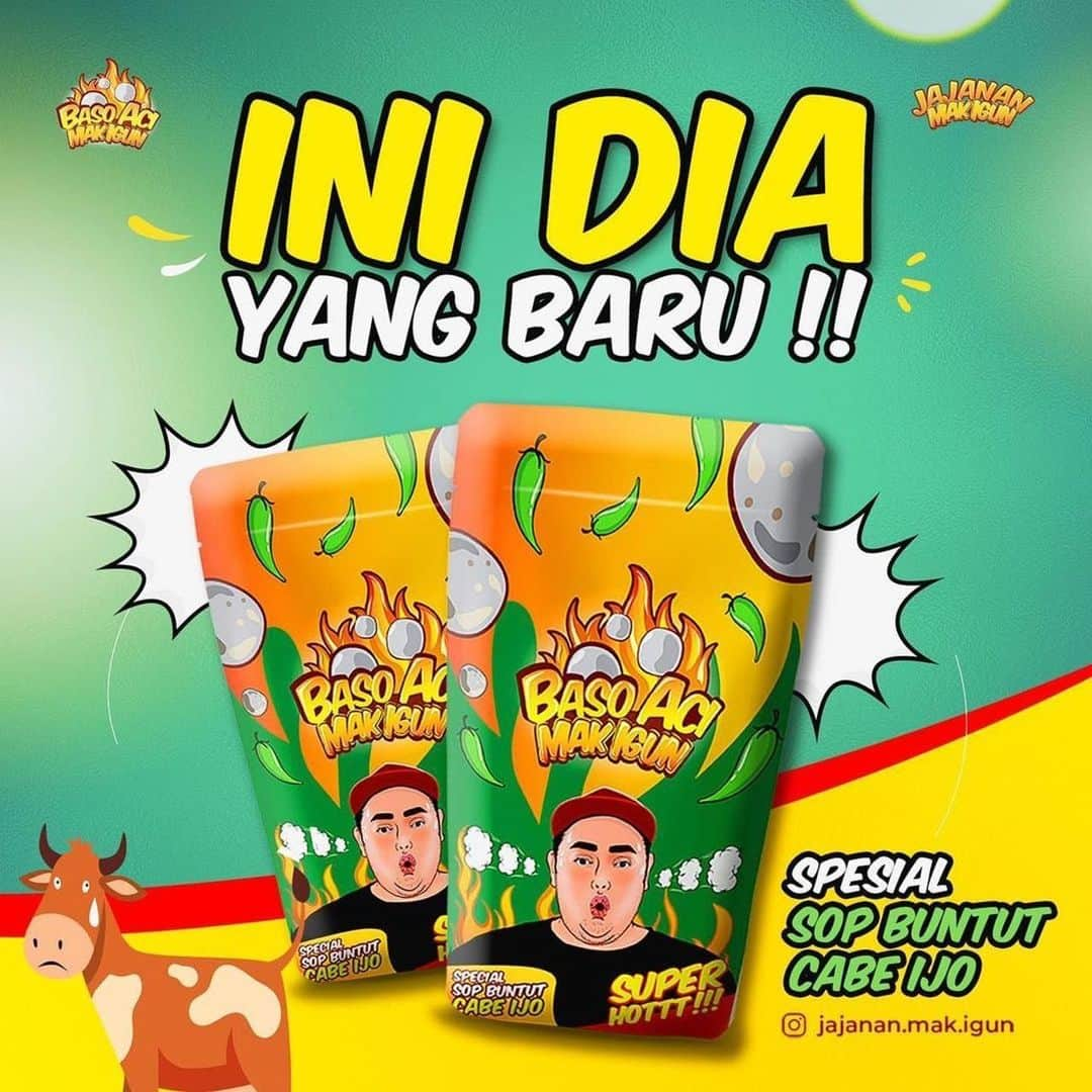 Raffi Ahmadさんのインスタグラム写真 - (Raffi AhmadInstagram)「Akhirnya yang ditunggu-tunggu akan segera hadir !!!!! Mulai Besok Baso Aci Mak Igun rasa baru ini bisa di order . . Varian terbaru dari BASO ACI MAK IGUN !!! ---- “BASO ACI MAK IGUN SPECIAL SOP BUNTUT CABE IJO !!!! " Waaaaah yang suka makan sop buntut  pedas pasti bakalan suka banget !!!! . Rasa Gurihnya Kuahnya, Rasa Mantap Baso Aci isi Daging Sapi , dan Pedasnya Cabe Ijo bakal lumer di mulut kaliaaaan !!! . Baso Aci Mak Igun Special Sop Buntut Cabe Ijo ini sudah bisa kalian pesan mulai BESOK HARI SENIN !  Caranya gampang : Dengan Harga 39.000/pc  Kalian bisa langsung beli lewat cara dibawah ini :  1. Shopee "jajanan mak igun" @shopee_id  2. Tokopedia "MAK IGUN" @tokopedia  3. Whatsapp 08176600004 4. Gofood "MAK IGUN" @gofoodindonesia  . #basoacimakigun #superhottt #ivangunawan  #cemilan #makananpedas #anakjajan #kuliner」2月1日 0時12分 - raffinagita1717