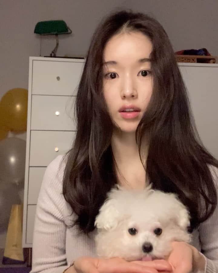パーク・ファン・ヒーのインスタグラム：「동영상 크기 조절해서 올렸더니 화소가 떨어져서 다시 올리는 김에, 두번째 영상은 서비스. (희소식에게) 얘들아 그거 아니..? 나 3kg 쪘다... (철푸덕) #희소식에게 #희소식을전하지못해서미안해」