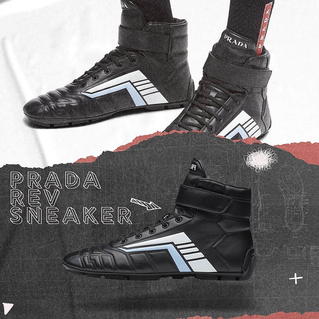 shoes ????のインスタグラム：「Prada is looking to bring back the “racing shoe” under Raf Simons 👀 This pit-stop sporty look was popular with Puma/Ferrari in the early 00’s. Who’s here for these? 🏁 👇   #sneakernews #prada #rafsimons #luxuryfashion #nicekicks #hypebeast #kicksonfire #hypebeastkicks #highsnobiety #complexsneakers #vogue」