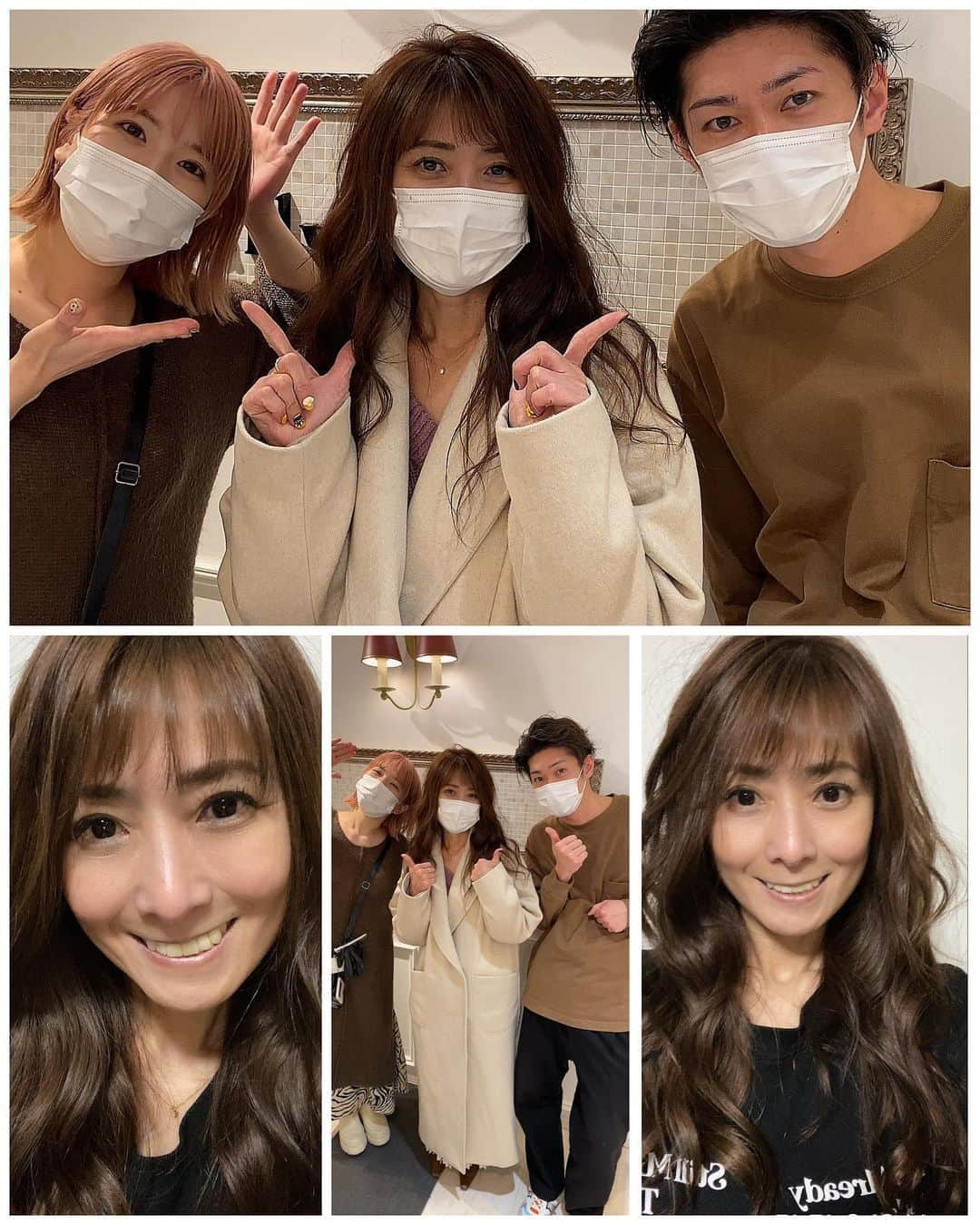 岡田祐佳のインスタグラム：「散髪ーーーっ！  NG🙅‍♀️  美容院‼️ （美容院と言いなさいとみんなが怒る。ええやん散髪で！て、いつも思うんやけどwww）  お家時間が長いけど 髪の毛綺麗にしたら　テンション上がるが⤴︎😍  どこかに出かけたくなるね。 ウキウキしちゃうから。 でも、次の日のセット全然出来ないから 結局出かけないという。。。w  そやけど、サロンに行くだけで楽しい❤️ 特にここ　アリーズ青山　@allyshairaoyama  はみんな優しく楽しいスタッフさんばかり👍✨ そんな様子は三枚目の動画で…  スケさん @allyssuke1216  さきのちゃん　@allys_sakino  ゆなちゃん　@allys__yuna  かよさん　@k_aaako  こけぴー　@kokeshi0927  恭弥くん @allys_kyoya  ほかのみんなも勿論 ありがとう🙌🙌🙌  ちなみにカラーは結実のオススメの ほんのりピンク😊 どうでっしゃろか？  #アリーズ青山 #allys #美容院 #カット #カラー #結実のグラビア写真で盛り上がる #岡田結実 #渋谷 #青山 #コロナ対策 #緊急事態宣言 #カラーは結実のおすすめ #写真の写りがなんかええやん #リフレッシュ #」