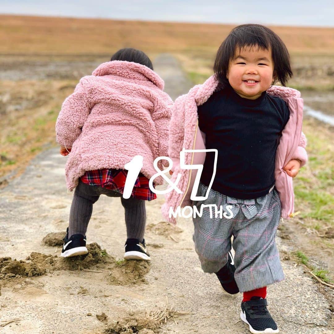 前田阿希子さんのインスタグラム写真 - (前田阿希子Instagram)「すくすく育って1歳7ヶ月です🙌🏼 どこにも行けないので最近は近所の田んぼを駆け回っています。 泥とくっつき虫をふんだんに付けてきます。 母は毎日ノミ取り中のお猿の如く、服に着いたゴミと格闘する毎日です。  #1歳7か月  #双子 #双子のいる生活  #こどものいる生活  ##twins #1&7months #言っている事がわかるようになってきました #お手伝いをするようになってきました #それ以上に毎日のいたずらがすごいです #イナバウアーをきめるようになりました #どう育つのやら… #たまひよ #ままのて #べびすたぐらむ #こどもの #twins双子ママ子育てママスタグラム双子のいる生活子どものいる暮らしコドモノ酒sakelover #かわいい #ファッション #家族 #幸せ #秋 #アウトドア #娘 #笑顔 #楽しい」2月1日 11時39分 - akiko_1206