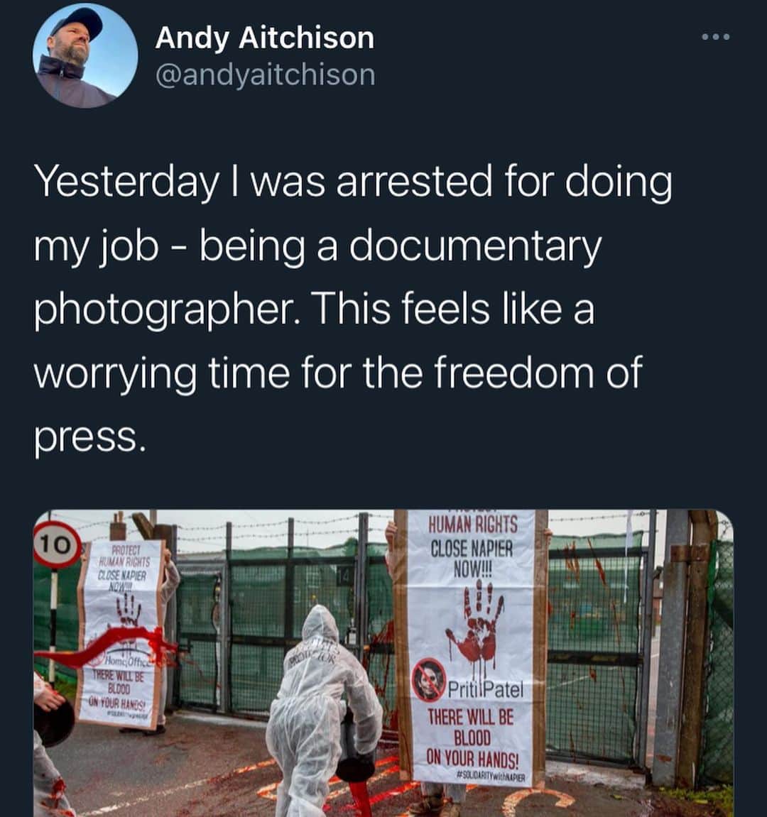 WikiLeaksさんのインスタグラム写真 - (WikiLeaksInstagram)「‘It’s censorship’: Journalist arrested after photographing protest outside controversial asylum camp」2月1日 3時10分 - wikileaks