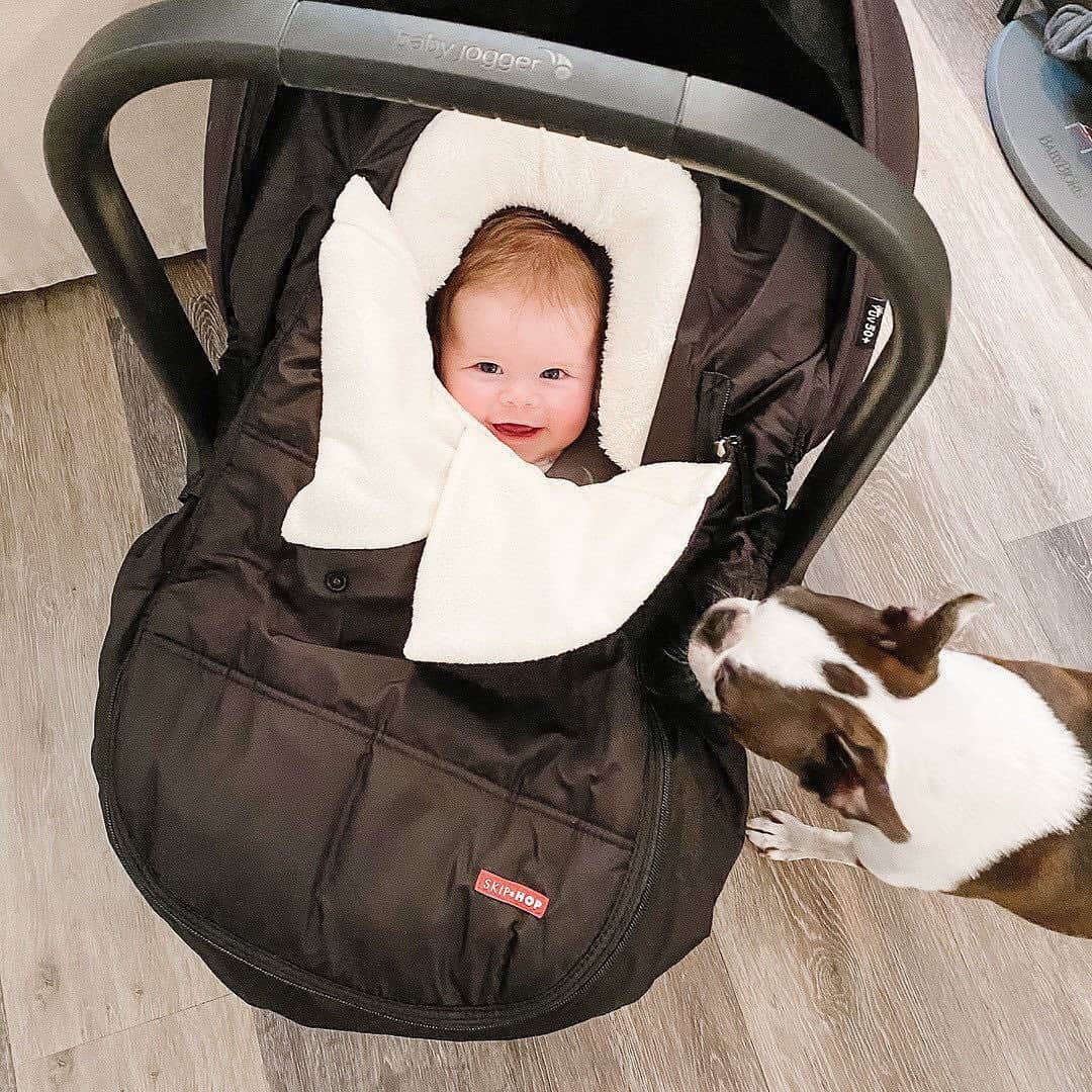 Skip Hopさんのインスタグラム写真 - (Skip HopInstagram)「Winter days can be RUFF! 🐶☃️ Bundle up baby with our STROLL & GO™ Car Seat Cover for outdoor strolls.   📸: @sarah.betsy  #brrr #bundleup #skiphop」2月1日 4時16分 - skiphop