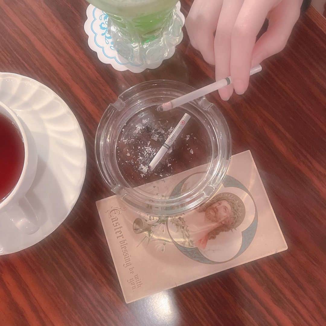村田実果子さんのインスタグラム写真 - (村田実果子Instagram)「#実果子純喫茶 🫖 しました。清乃さん、お付き合いいただき有難う御座います。 ♡ @kiko_kiyono 🚬 私は喫煙者ではありませんよ」2月1日 5時10分 - mikaphith