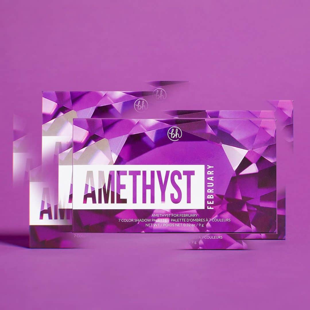 BH Cosmeticsのインスタグラム：「The next gem in our Birthstone collection drops TOMORROW, only on our site 💎 Who's stoked for *Amethyst for February*? 💎 #bhbirthstones #bhcosmetics」