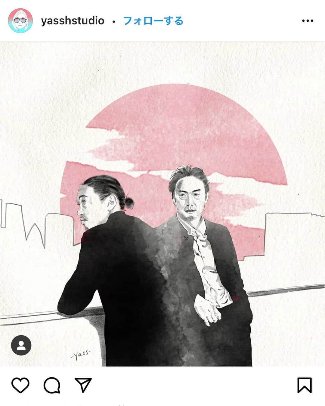 窪塚洋介のインスタグラム：「似顔絵を描いてくれた人を勝手に紹介する。Vol.2  ありがとう♪m(_ _)m」