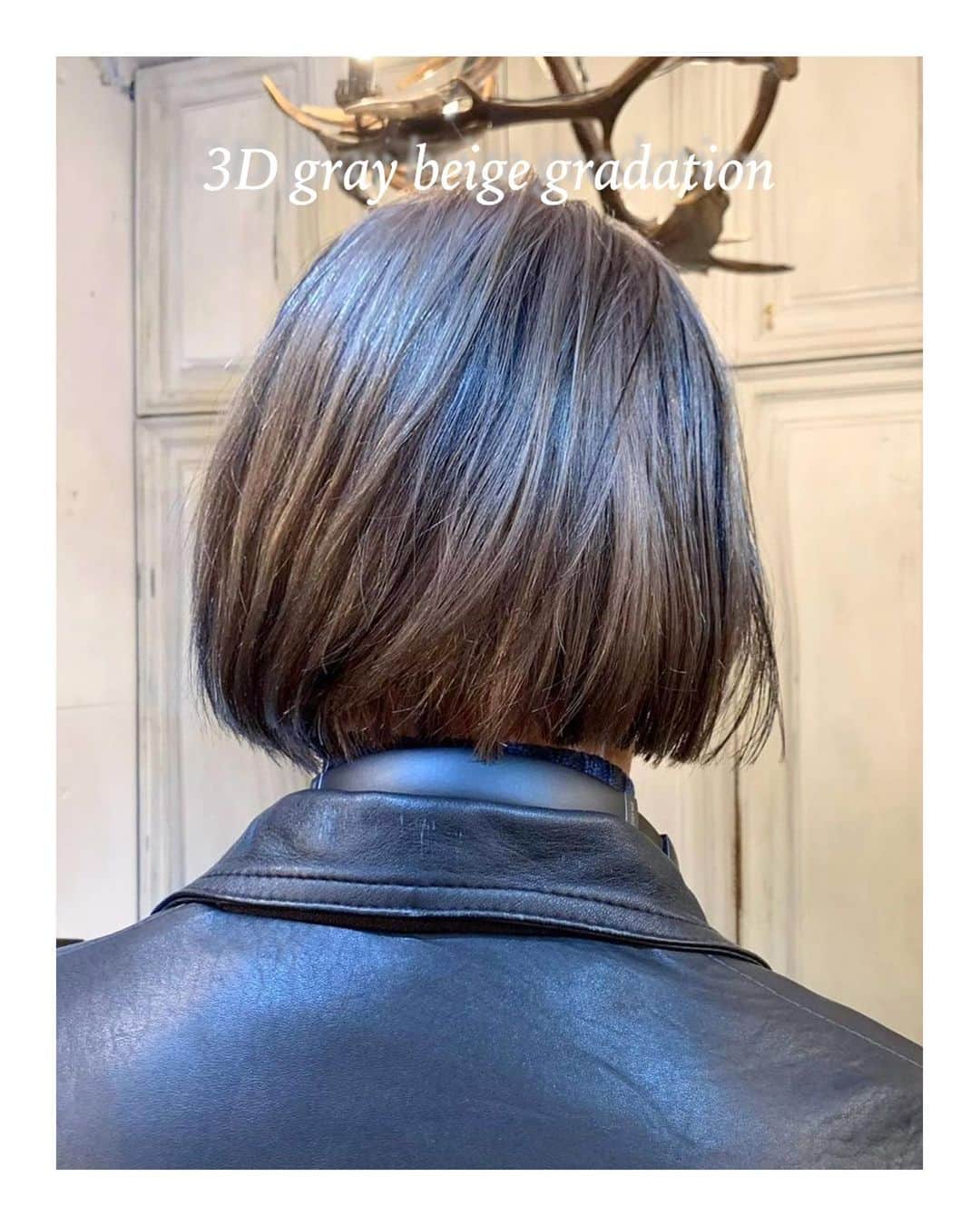 のインスタグラム：「3D gray beige gradation ！  ファッション感を大切に！ ファッション性を強く出した セクションカラーにより コントラストをバランスよくプラス！  マンネリ化した気持ちにプラスアルファのオシャレを楽しみたい方は是非！  cut 2color / 18000〜  hair designer / @and_horizon   お写真ありがとうございました！」