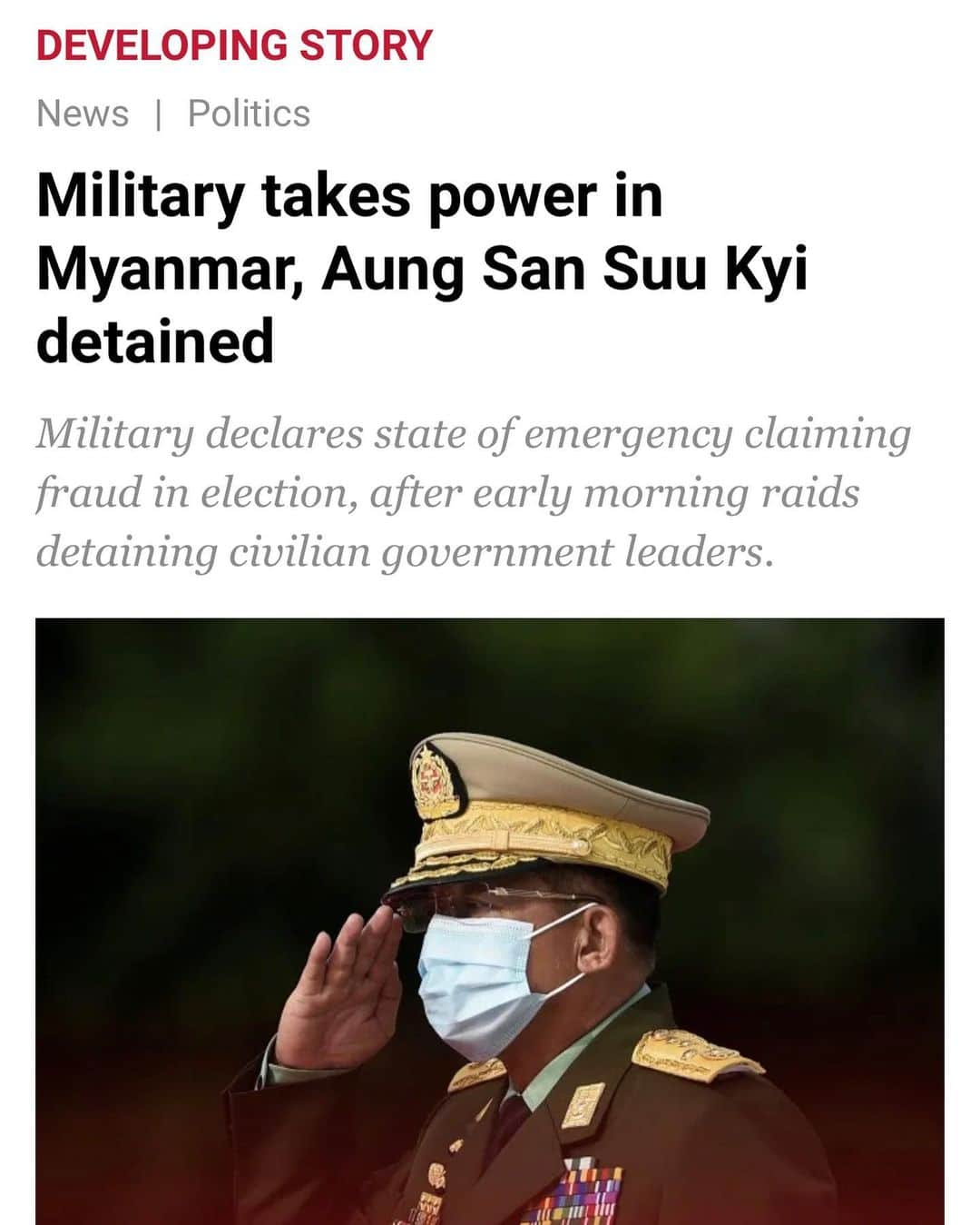 トーマス・サドスキーのインスタグラム：「This is incredibly bad news. Myanmar is awash in weapons, loose paramilitary gangs (armed and propped up by the Army and utilized during the recent genocide) and is deeply, dangerously divided along ethnic and sectarian lines. There are multiple exceedingly vulnerable populations that are now even more desperately at risk, chief among them the Rohingya people, and the NGOs and charitable organizations that had a difficult enough time with the problematic civilian government are seen as enemies by the military for the work they do providing for those populations. Please don’t overlook this. The global community, lead by citizens of good conscience, must keep the light of attention on this situation. #FreeMyanmar」