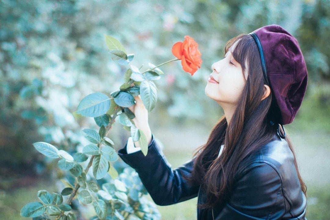 みらののインスタグラム：「🥀🖤﻿ ﻿ ﻿ 早く花と撮れる季節にならんかなぁ💭⸜🌷︎⸝‍﻿ ﻿ ﻿ ﻿ ﻿ #momo撮影会#momo撮影会in関西#ポートレートモデル#被写体#ポートレート撮影#撮影会モデル#ポトレ女子#coupe#coupeモデル#サロンモデル#関西サロモ#フレキャン2018#中之島#バラ園」