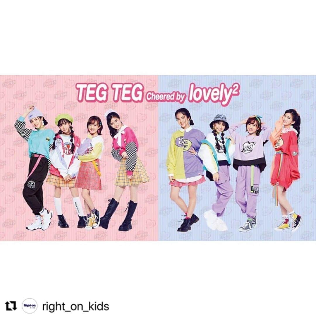 mirage²（ミラージュミラージュ）のインスタグラム：「#Repost @right_on_kids with @make_repost ・・・ お待たせしました！ 本日より、TEG TEG cheered by lovely²コラボアイテムの店頭販売がスタート！lovely²との初のコラボ企画です★  是非CHECKしてみてください！  オンラインショップ特集ページはこちら▼ https://right-on.co.jp/feature-pages/210107tegteg  ※展開店舗限定販売となります  #righton #ライトオンキッズ #ライトオン #TEGTEG #lovely2 #ラブリーラブリー」