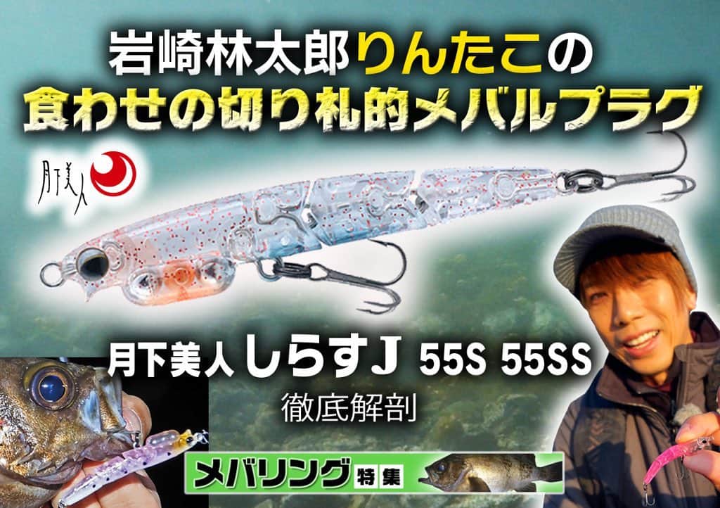 のインスタグラム：「【月下美人しらすＪ】りんたこ岩崎林太郎が食わせの切り札的メバル用プラグとして多用中のジョイントプラグを詳しく紹介  #りんたこ #岩崎林太郎 #月下美人 #しらすＪ #ダイワ #daiwa #メバリング #メバプラ #メバルプラッギング #しらすJ #ルアーニュース」