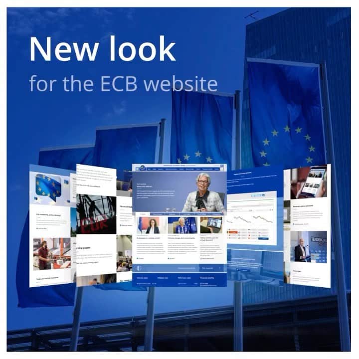 クリスティーヌ・ラガルドのインスタグラム：「Good communication on our part is fundamental for Europeans to understand and trust us. Our newly designed website is a key part of that effort. It has new features that should facilitate your navigation. I hope you like it.  Take a look via the link in my bio.」