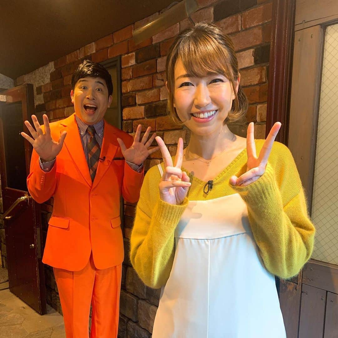 桜 稲垣早希のインスタグラム：「あべこうじさんとある番組の収録でした〜関西を中心にたくさん流れるみたいなのでまたわかったらお知らせしますね！😆 #あべこうじ #桜稲垣早希」