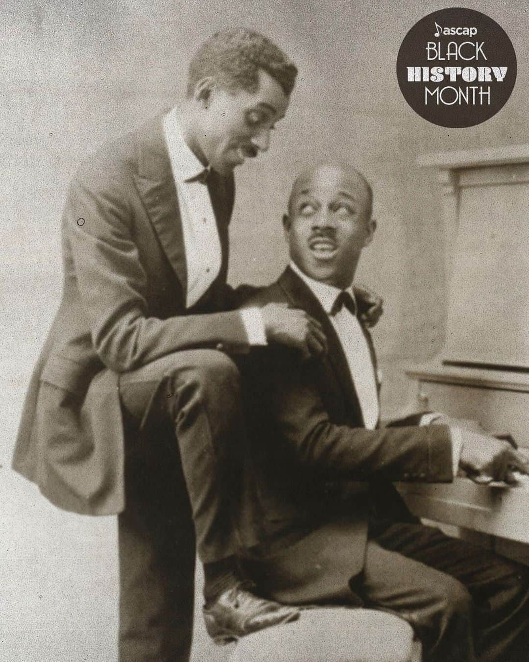 ASCAPさんのインスタグラム写真 - (ASCAPInstagram)「Eubie Blake & Noble Sissle wrote Shuffle Along, one of the 1st Broadway musicals written & directed by African-Americans. Their song "I'm Just Wild About Harry" broke a taboo against depictions of love between Blacks - and was later used in Harry Truman's presidential campaign! #BlackHistoryMonth」2月2日 6時06分 - ascap