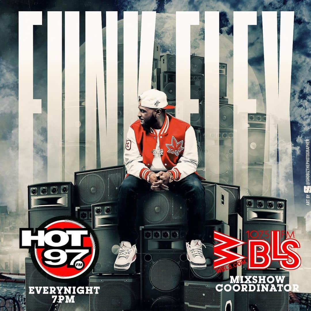 ファンクマスター・フレックスのインスタグラム：「LOOK UP AT THESE LOGOS! 👆 By far these are 2 of the greatest stations ever!!! @hot97 x wbls1075nyc   ( “I’m thrilled to announce that Funk Flex will be adding responsibilities.  Flex, who joined the Hot 97 team in 1992 will now add the WBLS call letters to his signature.  Along with hosting the #1 rated night show on Hot 97, Funk will also be working with Cynthia Smith as Mix Show Coordinator for WBLS.  Flex will work directly with “THE WORLDS GREATEST MIXERS” in scheduling and music guidance for our weekly mix shows as well as our Holiday weekends, such as President’s Day Mix Master weekend in a couple of weeks.  He wouldn’t add me the mix show rotation even though I did ask!” )  Ron De Casto  @hot97 / @wbls1075nyc Market President!  This is my dream job!!! The Sutton Family, Frankie Crocker, Mr Magic, MarleyMarl and @bugsybuggsworld built WBLS in the 80s into a POWERHOUSE! It’s an honor to be part of such and incredible and influential signal!   Thank u- @btobes , @rtdecastro , @pioferro , Cynthia, @rcemmis , @hrradiolady ( IM READY )  WBLS “HOME OF THE WORLDS GREATEST MIXERS” (WE GONNA TURN THE CITY UP CRAZY) 👀🔥🎥😎😂  @kooldjredalert  @djmarleymarl  @djchuckchillout  @dahvedlevy  @djscratch  @djenuff  @djbentroc  @djs1events  @djdocmartin  @djqua  @louievega  @kevin_hedge」