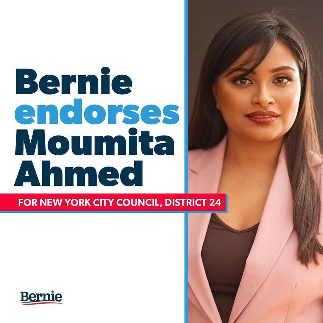 バーニー・サンダースさんのインスタグラム写真 - (バーニー・サンダースInstagram)「I’m endorsing Moumita Ahmed because she understands that working class New Yorkers from diverse backgrounds built this city, and that we need leaders on the City Council who will always put them before the interests of the wealthy and the powerful.」2月2日 0時01分 - berniesanders