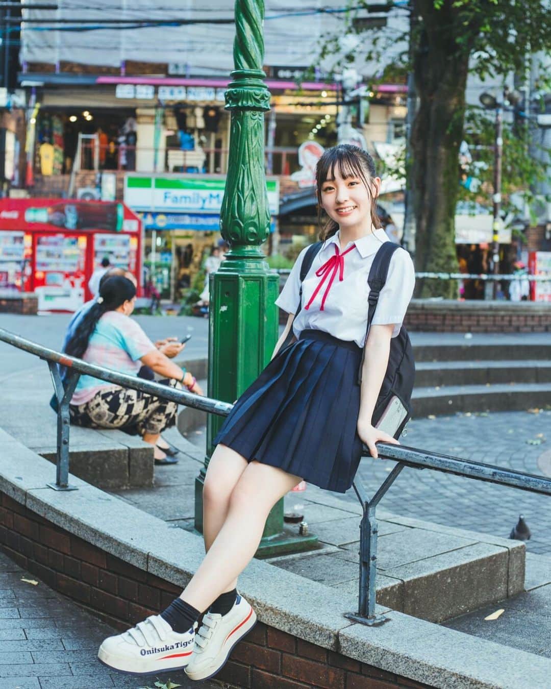 尾野寺みさのインスタグラム：「﻿ ﻿ 夏早く来い﻿ ﻿ ﻿ #夏 #制服 #撮影 #大阪 #三角公園﻿ ﻿ ﻿ #モデル #アイドル #生誕 #生写真﻿ ﻿ ﻿ #高校生 #18歳﻿ ﻿ ﻿ #靴 #オニツカタイガー #onitsukatiger﻿ #バック #バックパック #リュック #wego」