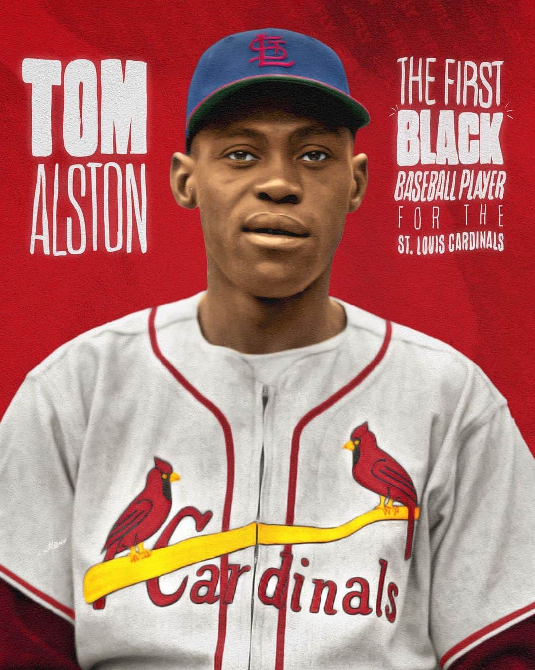 セントルイス・カージナルスさんのインスタグラム写真 - (セントルイス・カージナルスInstagram)「Tom Alston broke the St. Louis Cardinals color barrier and paved the way for other African American ballplayers to assemble successful careers in St. Louis. #BlackHistoryMonth」2月2日 0時41分 - cardinals