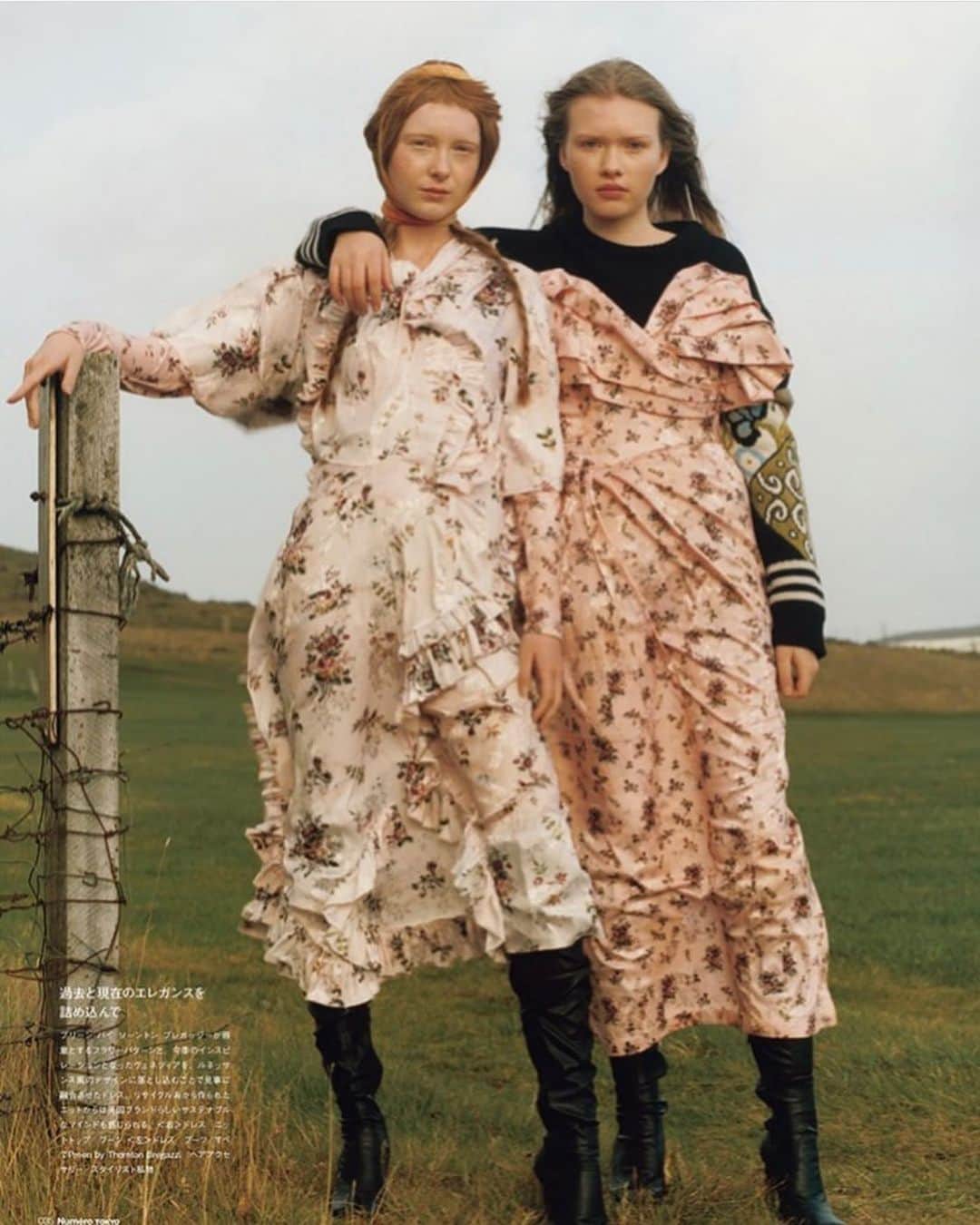 のインスタグラム：「Floral dresses made form #singleuseplastic @numerotokyo @inalekiewicz @ashleebarrettbourmier @annacofone @sunnabojork」