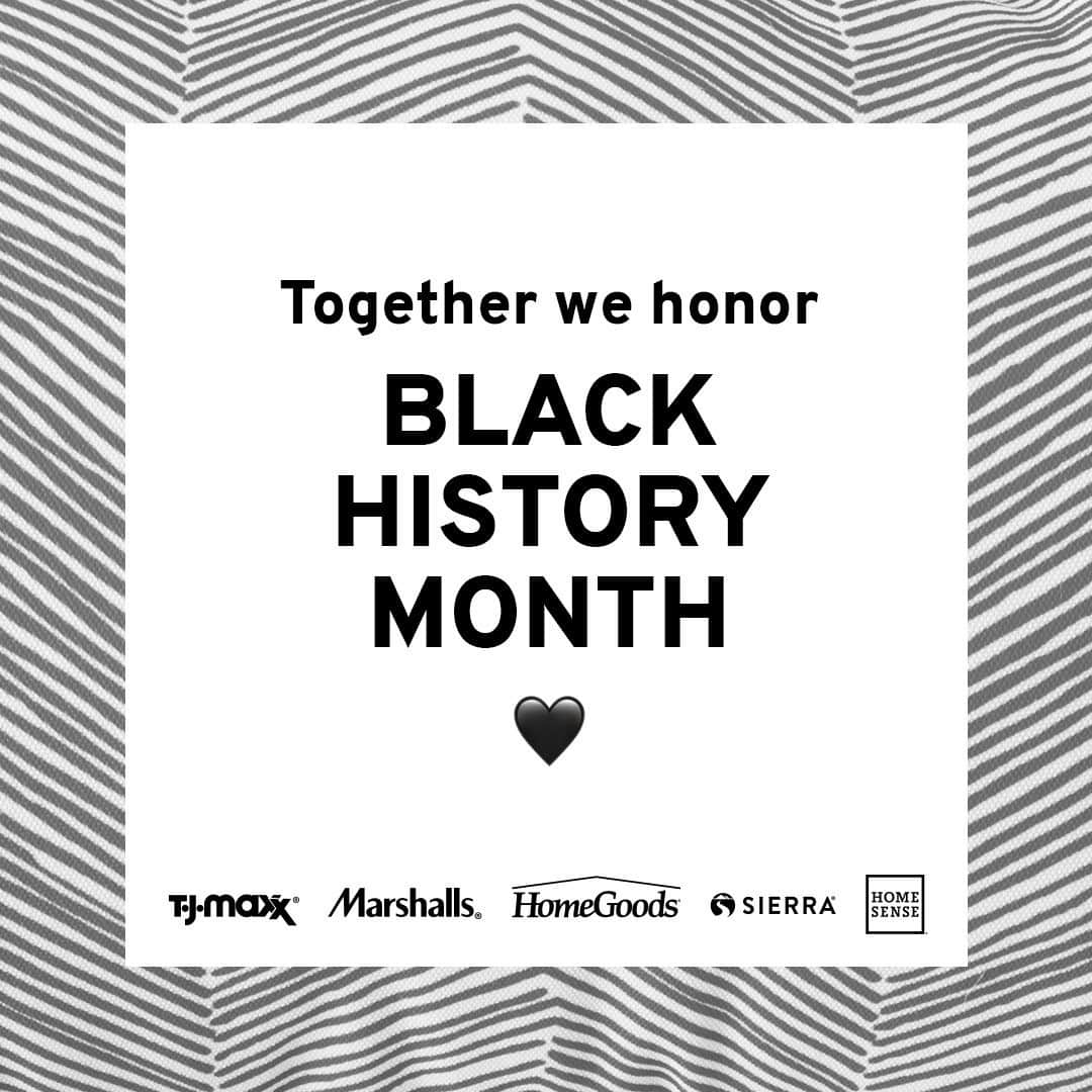 T.J.マックスのインスタグラム：「We join our Associates, Customers and Communities in honoring Black History Month.」