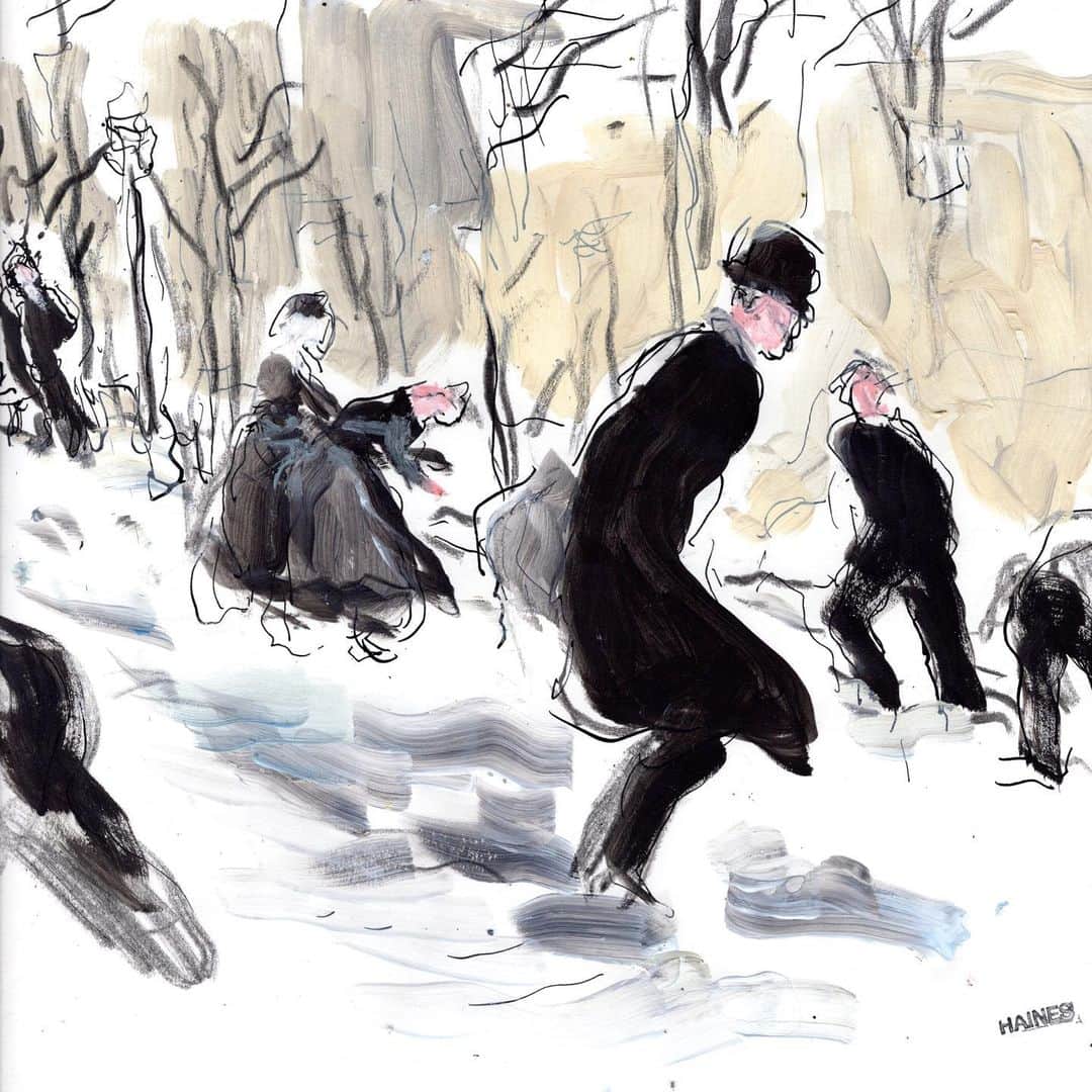 Richard Hainesさんのインスタグラム写真 - (Richard HainesInstagram)「Reposting because a 19th century French snowball fight seems fitting ❄️」2月2日 1時16分 - richard_haines